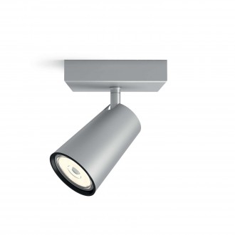 PHILIPS 50571/48/PN | Paisley Philips spot svjetiljka okrugli elementi koji se mogu okretati 1x GU10 aluminij, crno