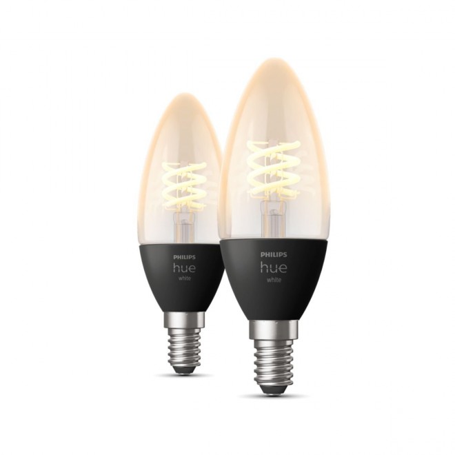 PHILIPS 8719514302211 | E14 4,5W Philips oblik svijeće B39 LED izvori svjetlosti hue smart rasvjeta 300lm 2100K jačina svjetlosti se može podešavati, Bluetooth, dvodijelni set CRI>80