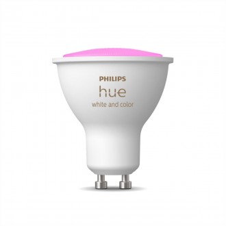 PHILIPS 8719514339880 | GU10 4,3W -> 50W Philips spot LED izvori svjetlosti hue smart rasvjeta 350lm 2200 <-> 6500K jačina svjetlosti se može podešavati, promjenjive boje, sa podešavanjem temperature boje, Bluetooth CRI>80