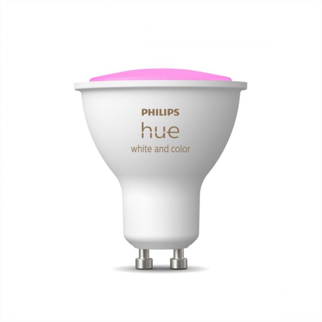 PHILIPS 8719514339880 | GU10 4,3W -> 50W Philips spot LED izvori svjetlosti hue smart rasvjeta 350lm 2200 <-> 6500K jačina svjetlosti se može podešavati, promjenjive boje, sa podešavanjem temperature boje, Bluetooth CRI>80
