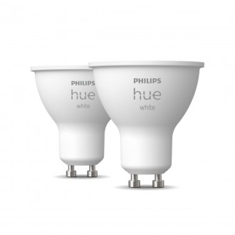 PHILIPS 8719514340145 | GU10 5,2W -> 57W Philips spot LED izvori svjetlosti hue smart rasvjeta 400lm 2700K jačina svjetlosti se može podešavati, Bluetooth, dvodijelni set CRI>80