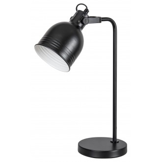 RABALUX 2240 | Flint Rabalux stolna svjetiljka 44cm sa prekidačem na kablu elementi koji se mogu okretati 1x E14 crno, bijelo