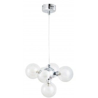 RABALUX 2623 | Briella Rabalux visilice svjetiljka 5x G9 1850lm 2700K krom, prozirno, bijelo