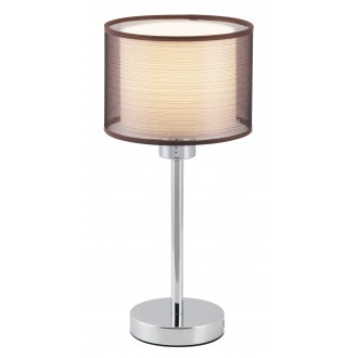 RABALUX 2631 | Anastasia Rabalux stolna svjetiljka 39cm sa prekidačem na kablu 1x E27 krom, smeđe