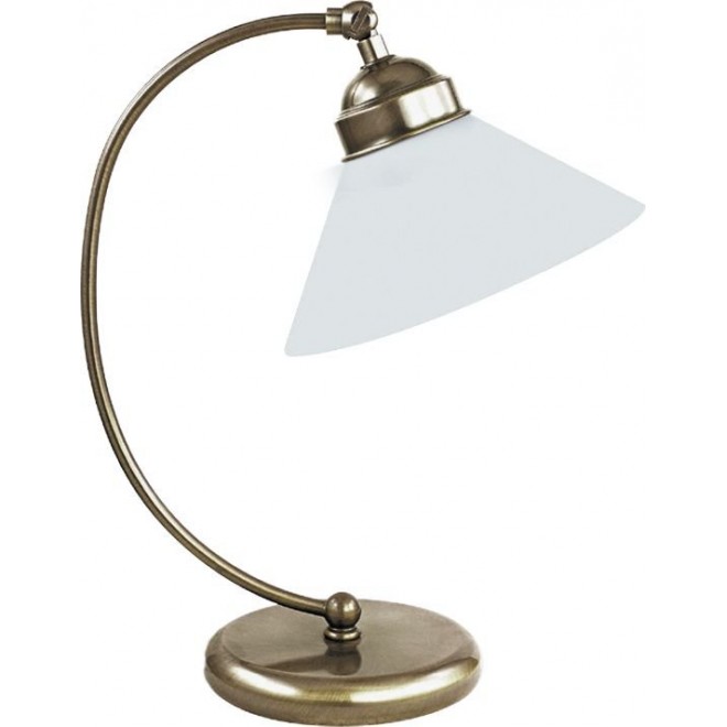 RABALUX 2702 | Marian Rabalux stolna svjetiljka 39cm sa prekidačem na kablu 1x E27 bronca, bijelo