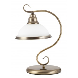 RABALUX 2752 | Elisett Rabalux stolna svjetiljka 39cm sa prekidačem na kablu 1x E27 bronca, bijelo