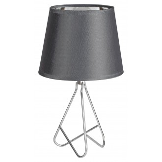 RABALUX 2775 | Blanka-RA Rabalux stolna svjetiljka 29cm sa prekidačem na kablu 1x E14 krom, sivo