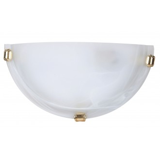 RABALUX 3001 | Alabastro1 Rabalux zidna svjetiljka 1x E27 bijelo, mesing, alabaster