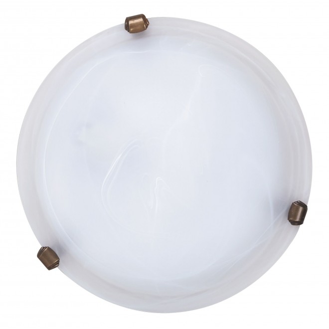 RABALUX 3203 | Alabastro1 Rabalux zidna, stropne svjetiljke svjetiljka 1x E27 bijelo, bronca, alabaster