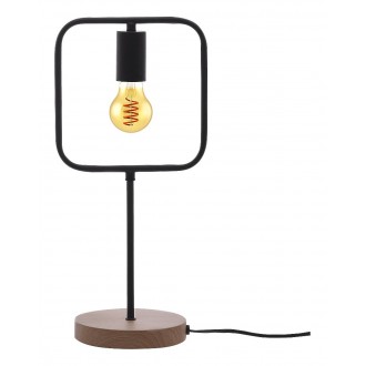 RABALUX 3219 | Rufin_RA Rabalux stolna svjetiljka 43cm sa prekidačem na kablu sa kablom i vilastim utikačem 1x E27 bukva, crno