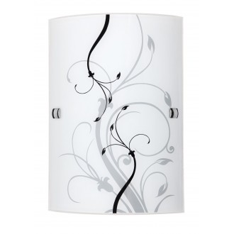 RABALUX 3691 | Elina Rabalux zidna svjetiljka 1x E27 krom, bijelo, šare