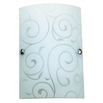 RABALUX 3850 | Harmony-lux1 Rabalux zidna svjetiljka 1x E27 sa bijelim patternom, krom