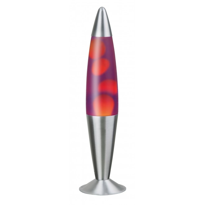 RABALUX 4106 | Lollipop2 Rabalux dekoracija lava svjetiljke sa prekidačem na kablu 1x E14 narančasto, ljubičasta, srebrno