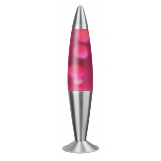 RABALUX 4108 | Lollipop2 Rabalux dekoracija lava svjetiljke sa prekidačem na kablu 1x E14 prozirno, ružičasto, srebrno