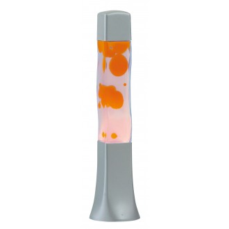 RABALUX 4110 | Marshal Rabalux dekoracija lava svjetiljke sa prekidačem na kablu 1x E14 narančasto, prozirno, srebrno