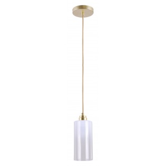 RABALUX 4479 | Panthea Rabalux visilice svjetiljka 1x E27 zlatno, bijelo, prozirna