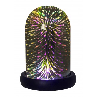 RABALUX 4550 | JoyceR Rabalux dekoracija svjetiljka 1x LED 100lm 6500K crno, krom, 3D effect