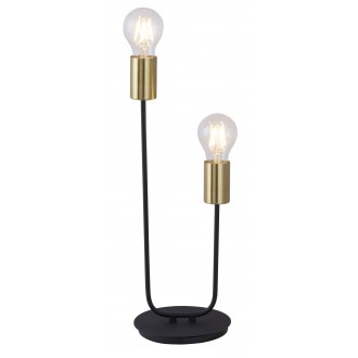 RABALUX 4560 | Lanny Rabalux stolna svjetiljka 42cm sa prekidačem na kablu 2x E27 crno, zlatno