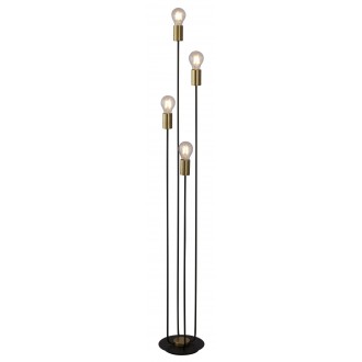 RABALUX 4561 | Lanny Rabalux podna svjetiljka 136cm sa prekidačem na kablu 4x E27 crno, zlatno