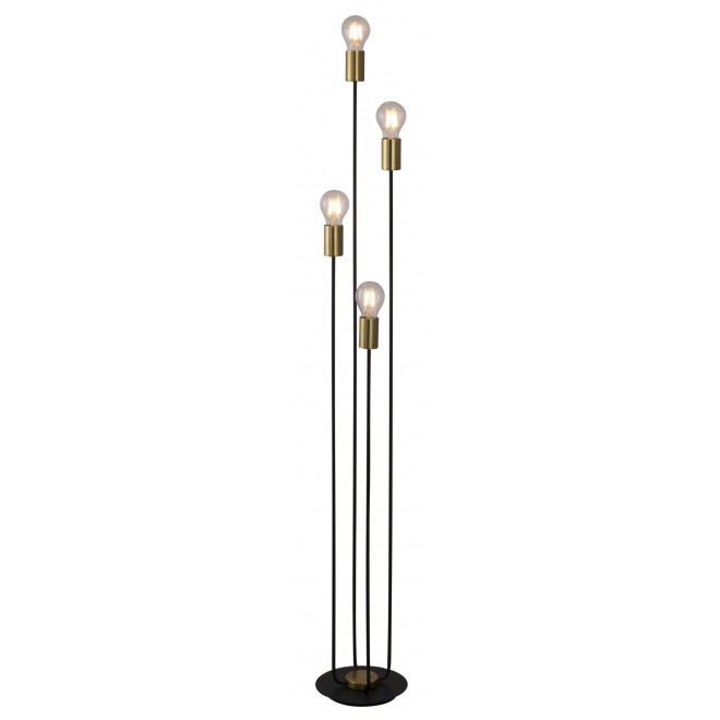 RABALUX 4561 | Lanny Rabalux podna svjetiljka 136cm sa prekidačem na kablu 4x E27 crno, zlatno