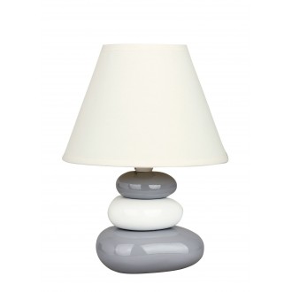 RABALUX 4948 | Salem Rabalux stolna svjetiljka 25cm sa prekidačem na kablu 1x E14 bijelo, sivo