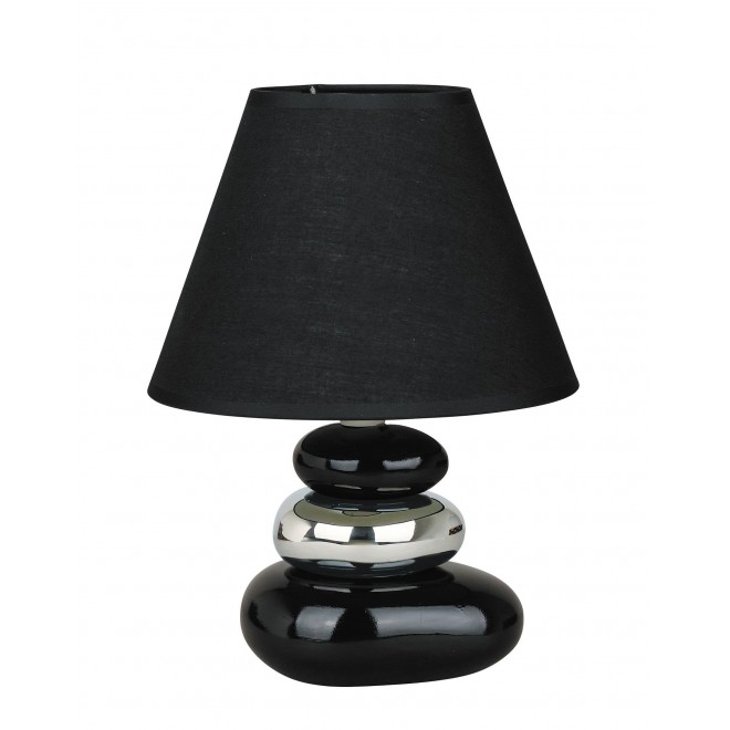RABALUX 4950 | Salem Rabalux stolna svjetiljka 25cm sa prekidačem na kablu 1x E14 crno, srebrno