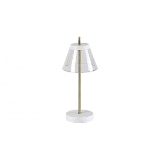 RABALUX 5030 | Aviana Rabalux stolna svjetiljka 37cm sa prekidačem na kablu 1x LED 480lm 4000K bronca, prozirno, bijelo