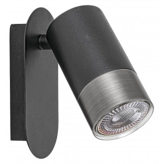 RABALUX 5069 | Zircon Rabalux spot svjetiljka elementi koji se mogu okretati 1x GU10 crno, srebrno