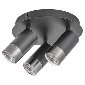 RABALUX 5071 | Zircon Rabalux spot svjetiljka elementi koji se mogu okretati 3x GU10 crno, srebrno