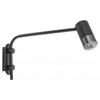 RABALUX 5072 | Zircon Rabalux spot svjetiljka sa prekidačem na kablu elementi koji se mogu okretati, sa kablom i vilastim utikačem 1x GU10 crno, srebrno