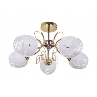 RABALUX 5099 | Fauna-RA Rabalux stropne svjetiljke svjetiljka 5x E27 zlatno, bijelo