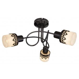 RABALUX 5343 | Lacey-RA Rabalux stropne svjetiljke svjetiljka 3x E14 metal crna, krom, bijelo