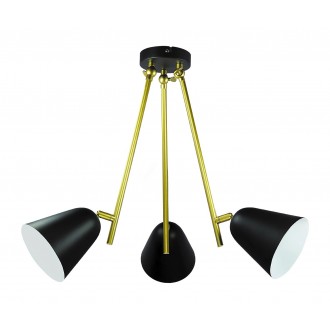 RABALUX 5376 | Alder Rabalux stropne svjetiljke svjetiljka elementi koji se mogu okretati 3x E14 crno, zlatno, bijelo
