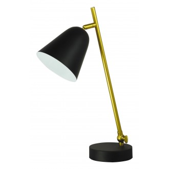 RABALUX 5378 | Alder Rabalux stolna svjetiljka 41cm sa prekidačem na kablu elementi koji se mogu okretati 1x E14 crno, zlatno, bijelo