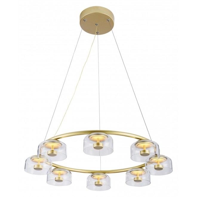 RABALUX 5390 | Lorell Rabalux luster svjetiljka 1x LED 3200lm 3000K zlatno, prozirno