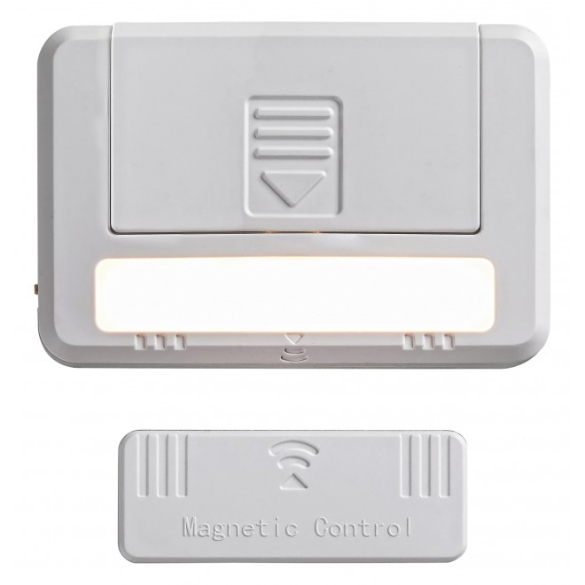 RABALUX 5675 | Magnus-RA Rabalux osvjetljenje namještaja svjetiljka s prekidačem dvodijelni set, magnet, baterijska/akumulatorska 1x LED 35lm 3000K bijelo