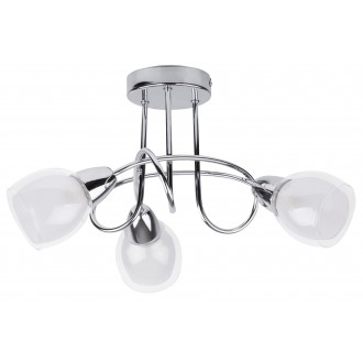RABALUX 6081 | Dave Rabalux stropne svjetiljke svjetiljka 3x E14 krom, bijelo, prozirno
