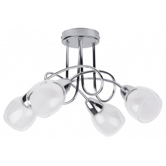RABALUX 6083 | Dave Rabalux stropne svjetiljke svjetiljka 4x E14 krom, bijelo, prozirno