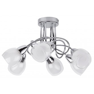 RABALUX 6085 | Dave Rabalux stropne svjetiljke svjetiljka 6x E14 krom, bijelo, prozirno