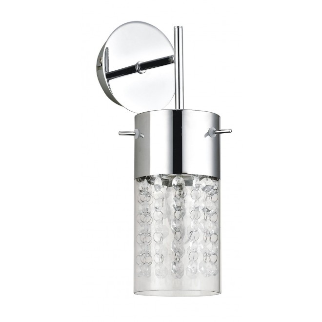 RABALUX 6449 | Waterfall Rabalux zidna svjetiljka 1x E14 krom, prozirna, prozirno