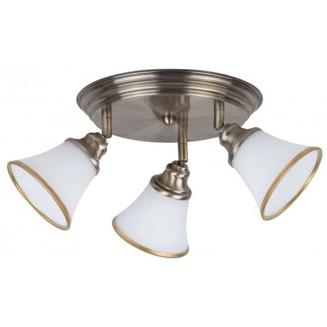 RABALUX 6548 | Grando Rabalux stropne svjetiljke svjetiljka elementi koji se mogu okretati 3x E14-R50 bronca, bijelo