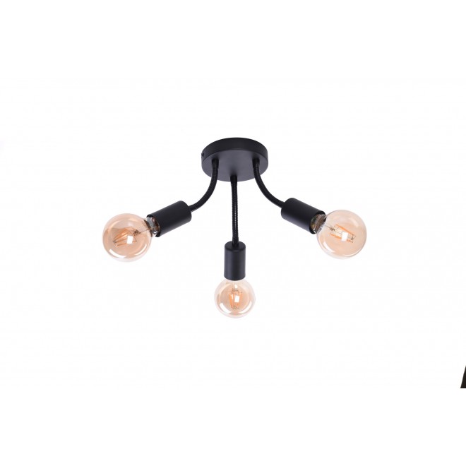 RABALUX 6808 | Almus Rabalux stropne svjetiljke svjetiljka fleksibilna 3x E27 crno