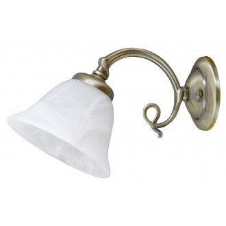 RABALUX 7131 | Beckworth Rabalux zidna svjetiljka 1x E14 bronca, bijelo alabaster