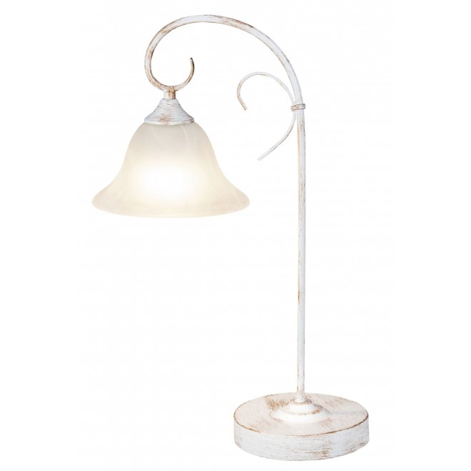 RABALUX 7187 | Katherine Rabalux stolna svjetiljka 52cm sa prekidačem na kablu 1x E27 antik bijela, alabaster