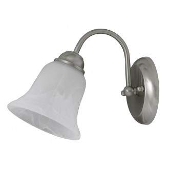 RABALUX 7361 | Francesca Rabalux zidna svjetiljka 1x E14 kromni mat, bijelo alabaster