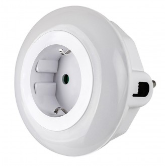 RABALUX 76011 | Abel-RA Rabalux LED noćno svjetlo svjetiljka sa dodirnim prekidačem, svjetlosni senzor - sumračni prekidač s utičnicom, promjenjive boje 1x LED         5lm 3000K bijelo