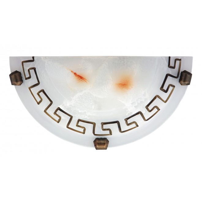 RABALUX 7647 | Etrusco Rabalux zidna svjetiljka 1x E27 bronca, smeđe, bijelo