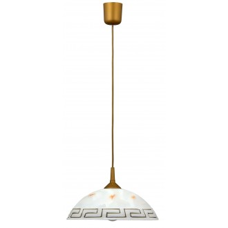 RABALUX 7652 | Etrusco Rabalux visilice svjetiljka 1x E27 mesing, bijelo, šare