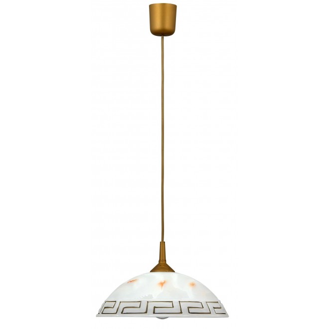 RABALUX 7652 | Etrusco Rabalux visilice svjetiljka 1x E27 mesing, bijelo, šare