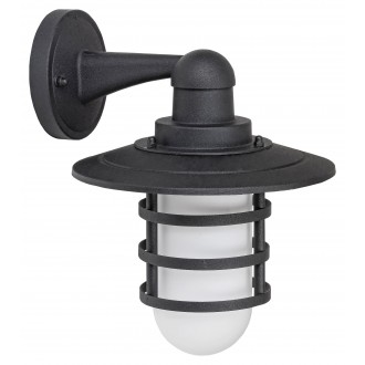 RABALUX 7677 | Darrington Rabalux zidna svjetiljka 1x E27 IP44 crno, bijelo